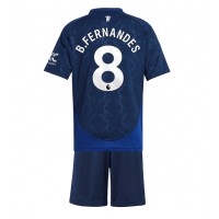 Manchester United Bruno Fernandes #8 Replika babykläder Bortaställ Barn 2024-25 Kortärmad (+ korta byxor)